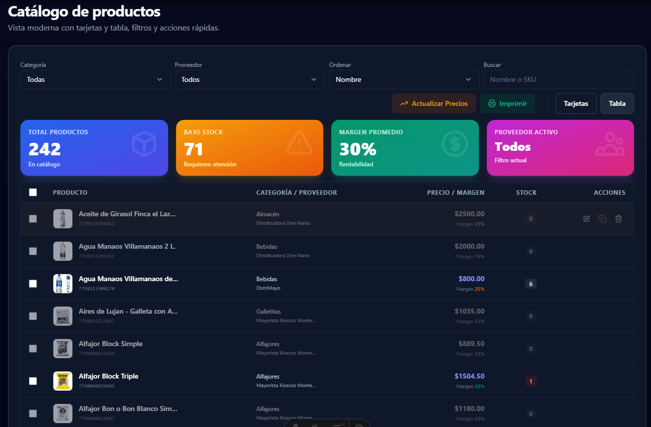 Alternar Vistas Tabla/Tarjetas