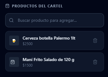 Selección de Producto Base