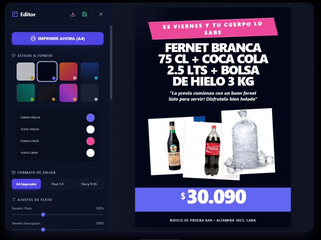 Vista General del Editor