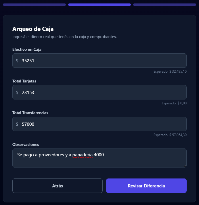Paso 2: Confirmación de Diferencias
